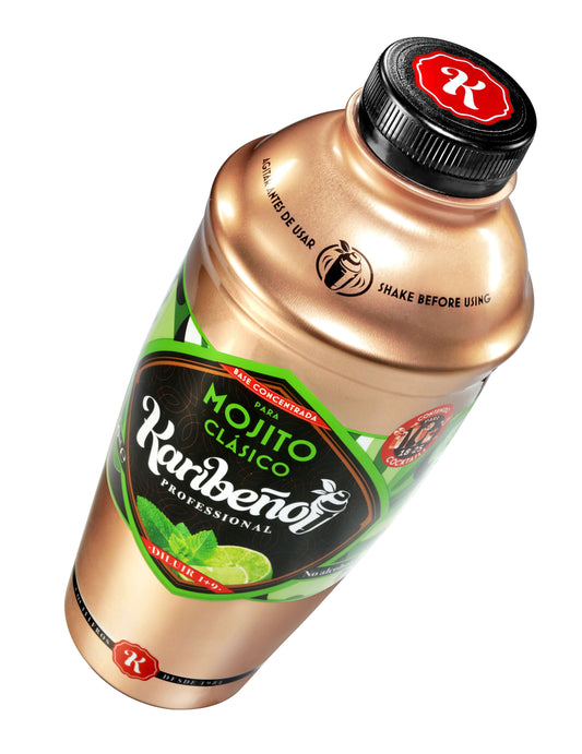 Non-alcoholic concentrates for cocktails shaker “Karibeno Professional” Base Mojito Clásico (For 18-25 Cocktails), 0.0%, 750ml